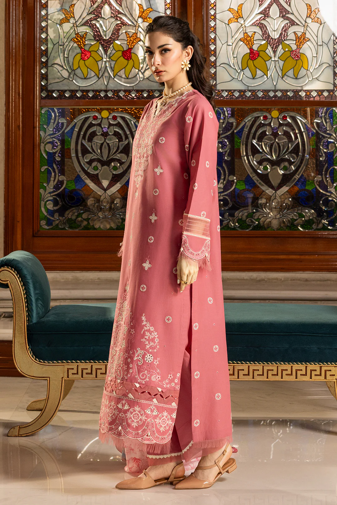 Embroidered Shirt Shalwar Dupatta - 4010 - Image 5