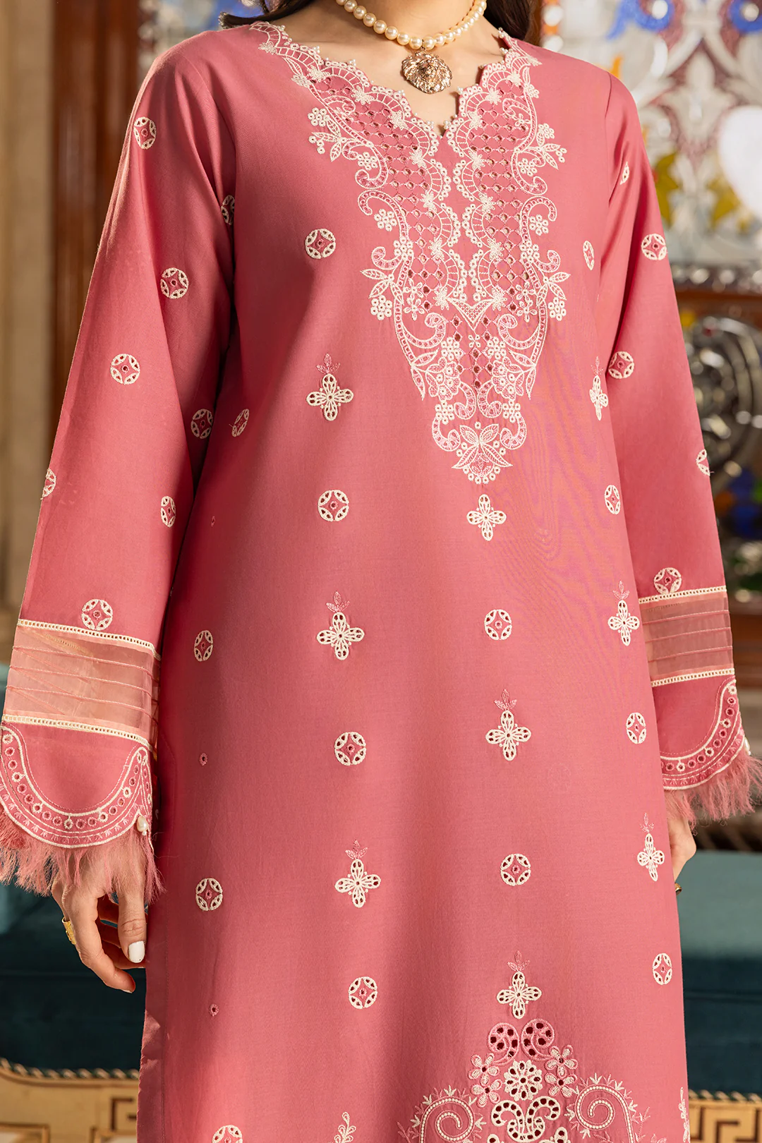 Embroidered Shirt Shalwar Dupatta - 4010 - Image 6