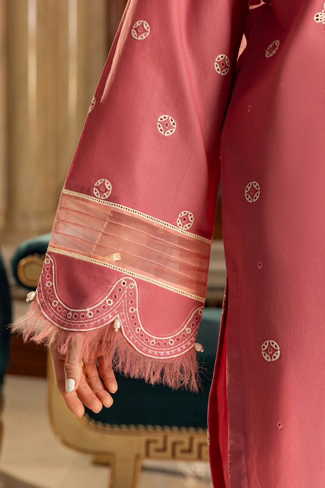 Embroidered Shirt Shalwar Dupatta - 4010 - Image 7