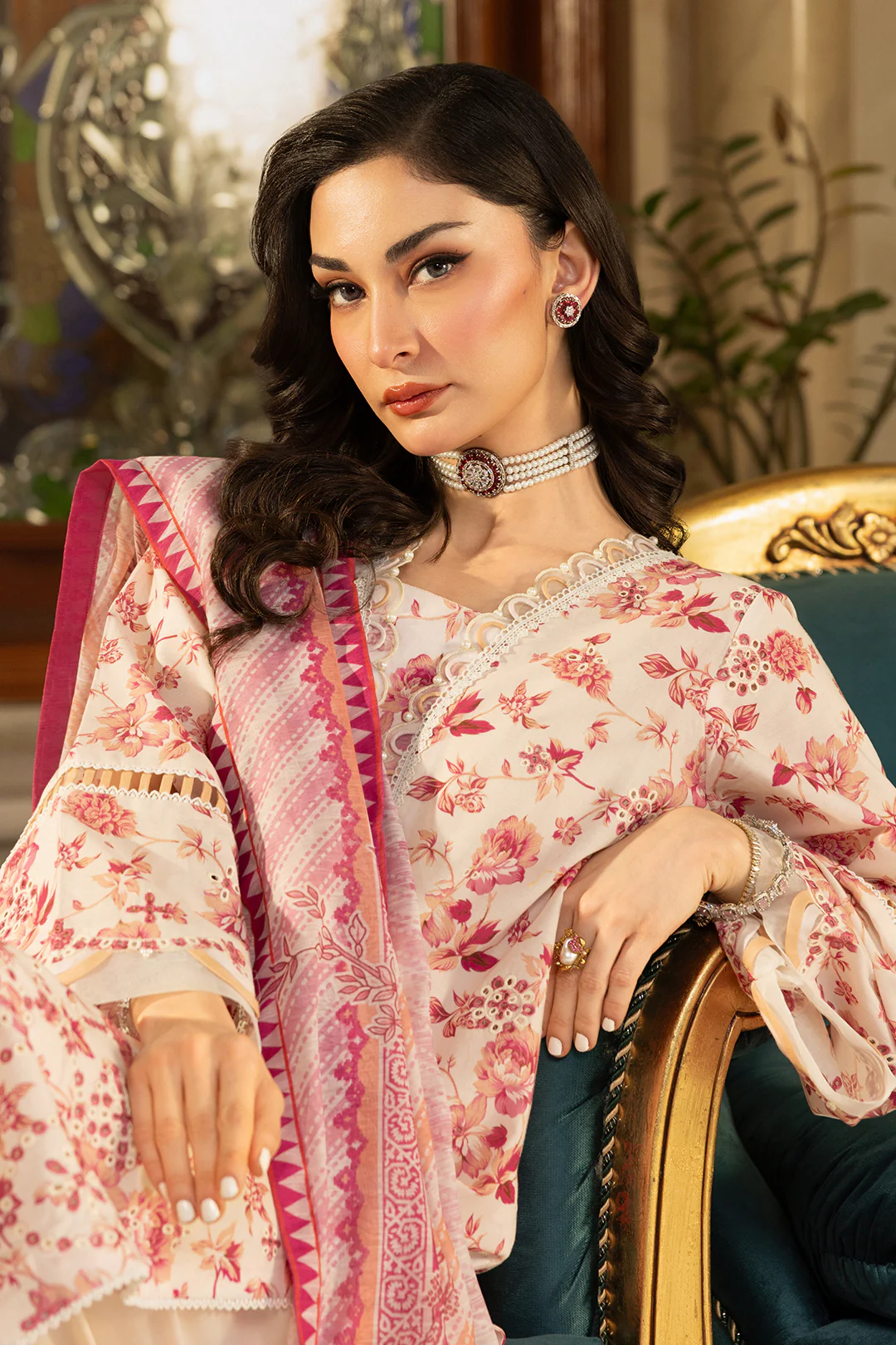 Embroidered Shirt Shalwar Dupatta - 4012 - Image 5