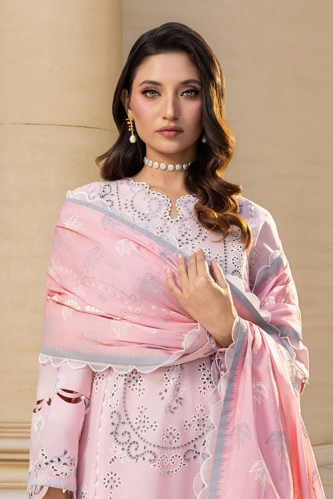 Embroidered Shirt Shalwar Dupatta - 4013 - Image 2