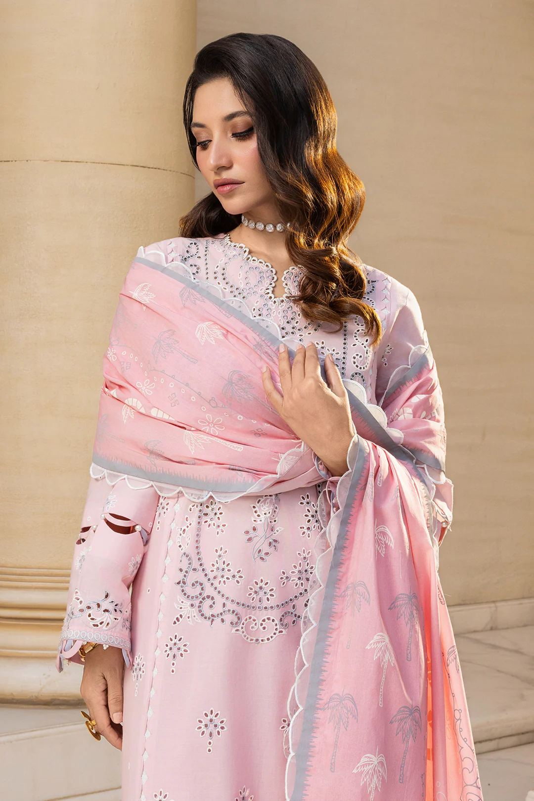 Embroidered Shirt Shalwar Dupatta - 4013 - Image 5