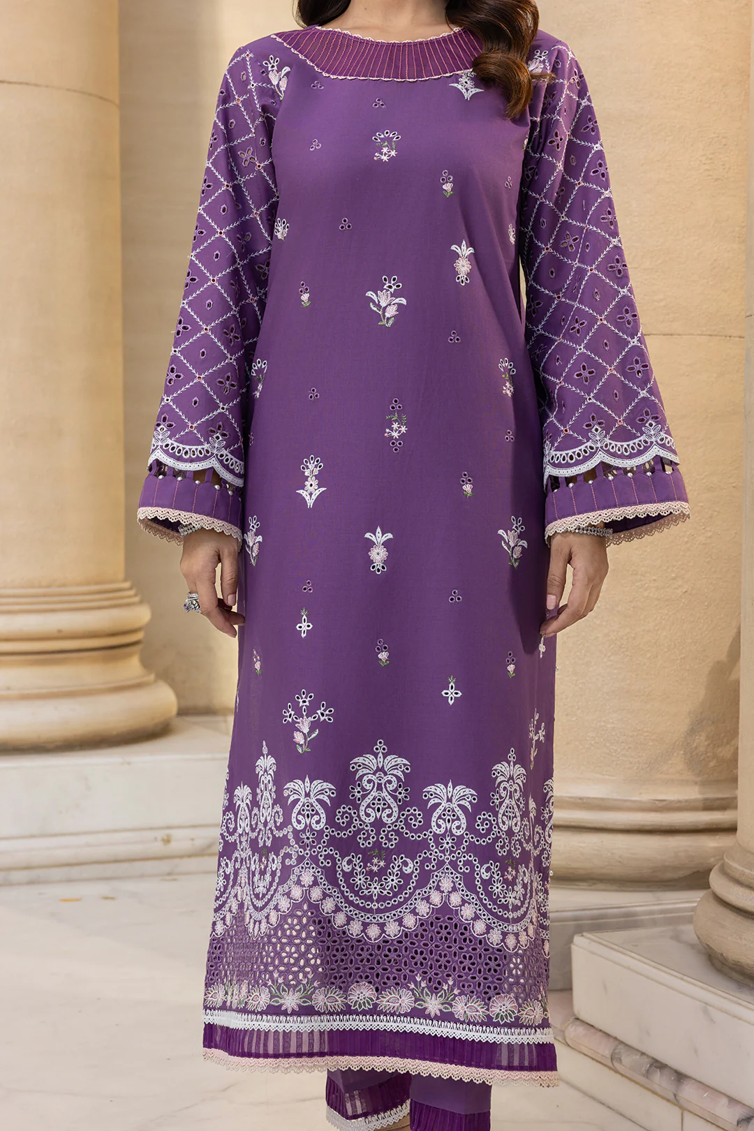 Embroidered Shirt Shalwar Dupatta - 4014 - Image 10