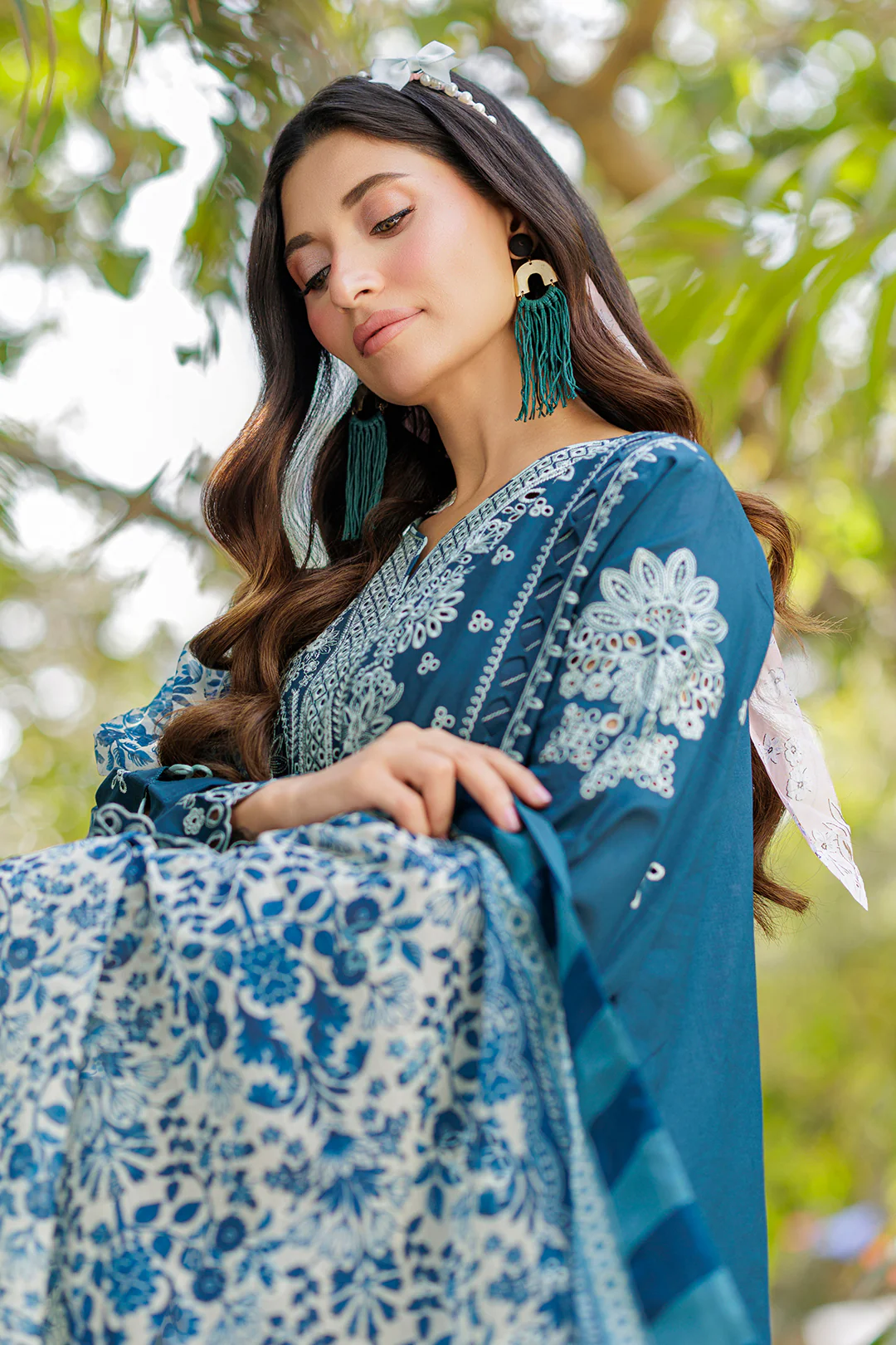 Embroidered Shirt Shalwar Dupatta - 4016 - Image 10
