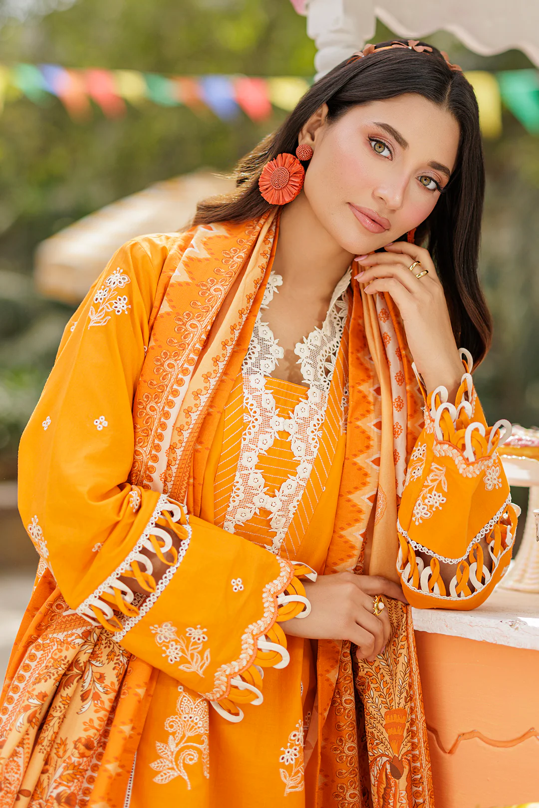 Embroidered Shirt Shalwar Dupatta - 4017 - Image 2