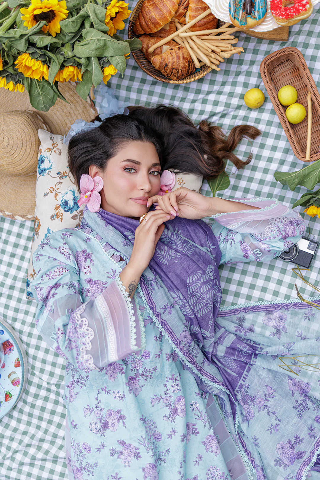 Embroidered Shirt Shalwar Dupatta - 4021 - Image 4