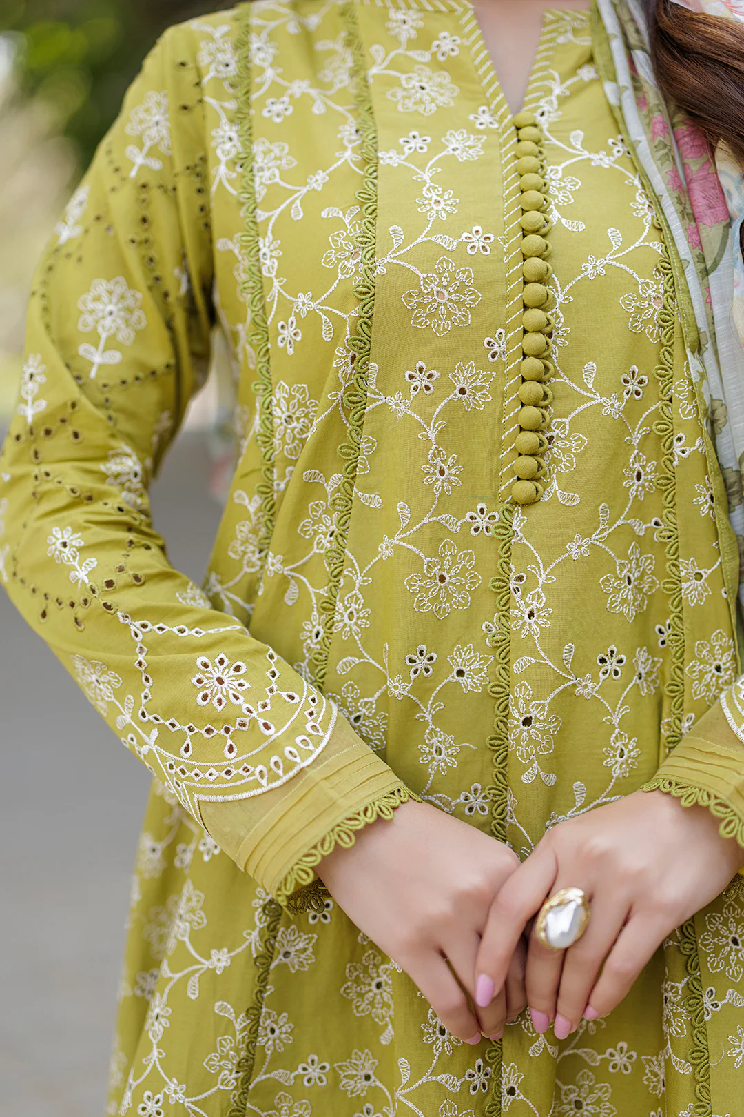 Embroidered Shirt Shalwar Dupatta - 4023 - Image 8