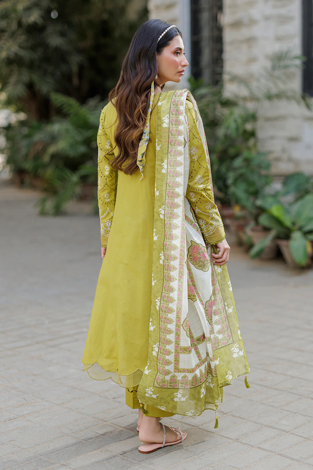 Embroidered Shirt Shalwar Dupatta - 4023 - Image 9