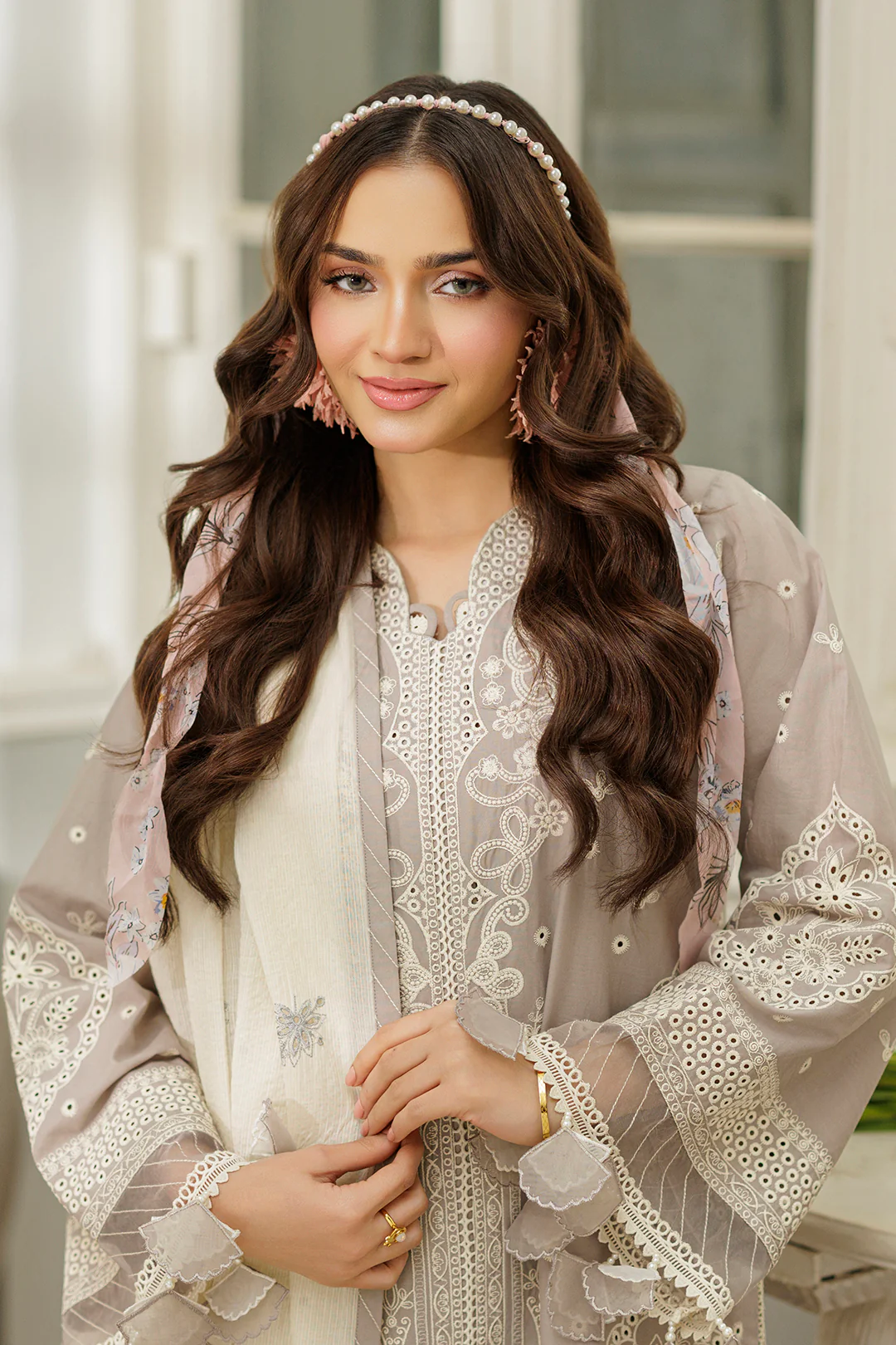 Embroidered Shirt Shalwar Dupatta - 4024 - Image 2