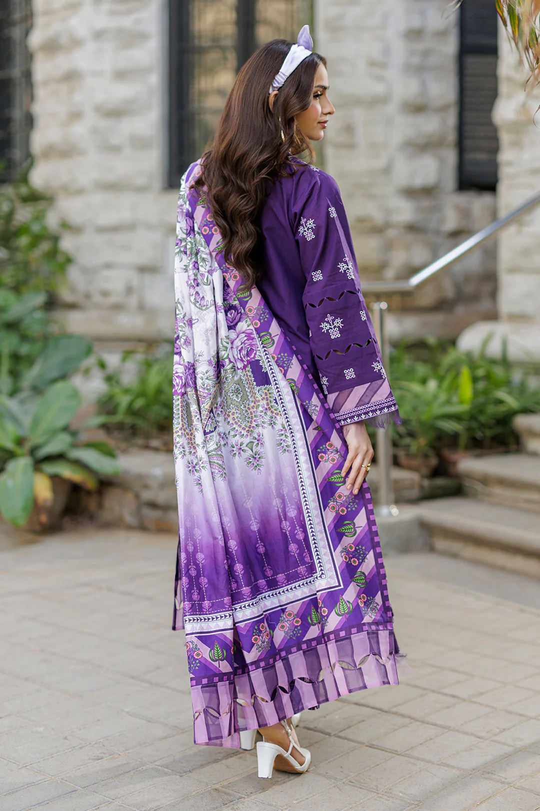 Embroidered Shirt Shalwar Dupatta - 4025 - Image 6