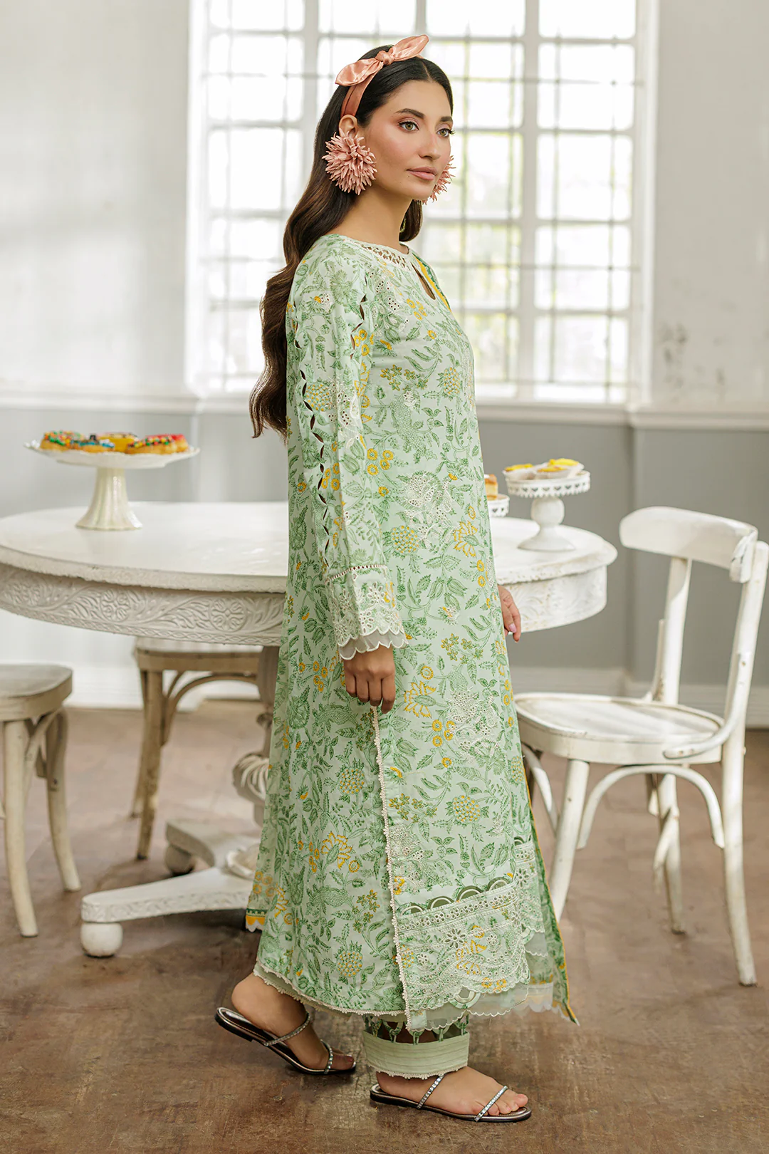 Embroidered Shirt Shalwar Dupatta - 4026 - Image 5