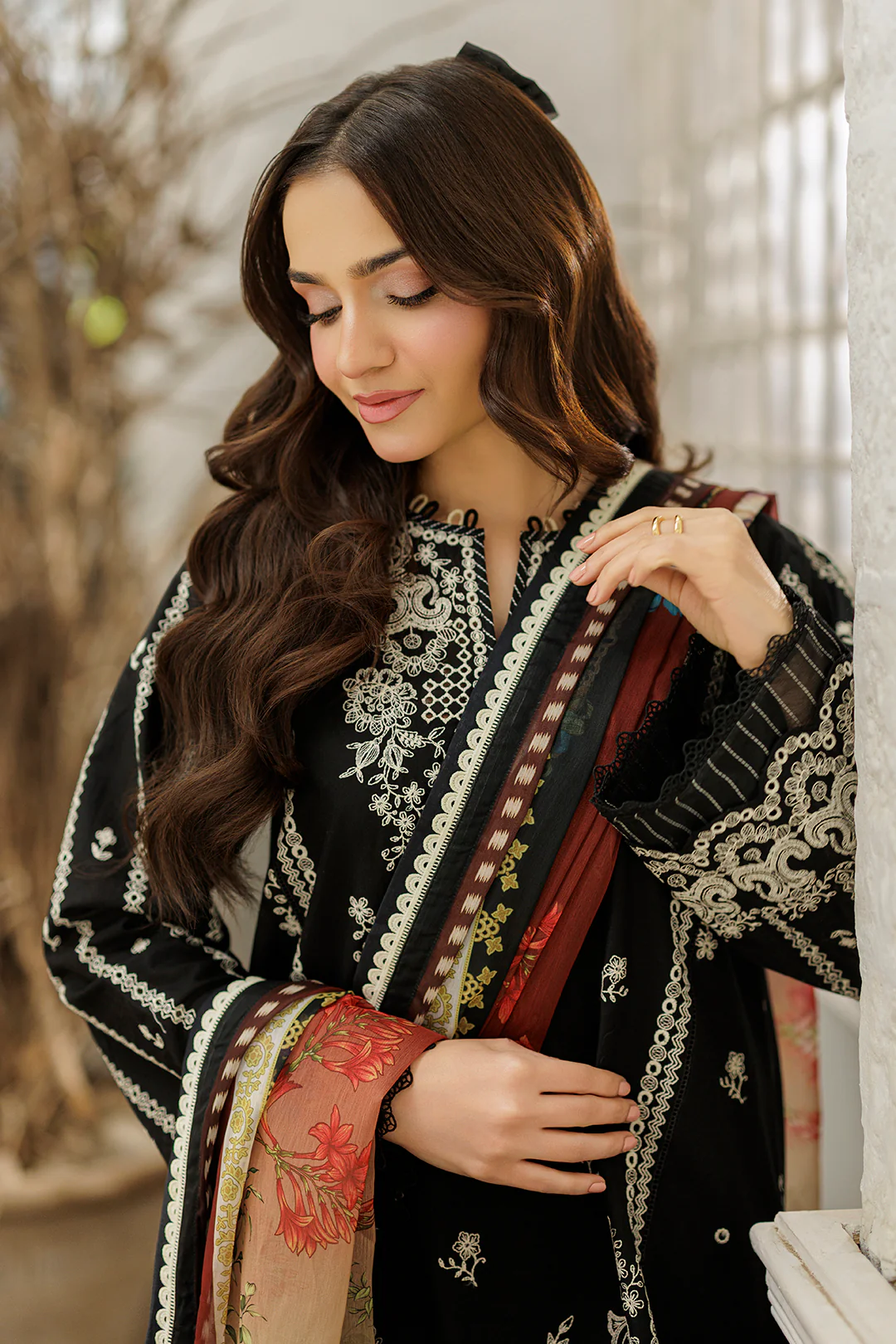 Embroidered Shirt Shalwar Dupatta - 4028 - Image 6