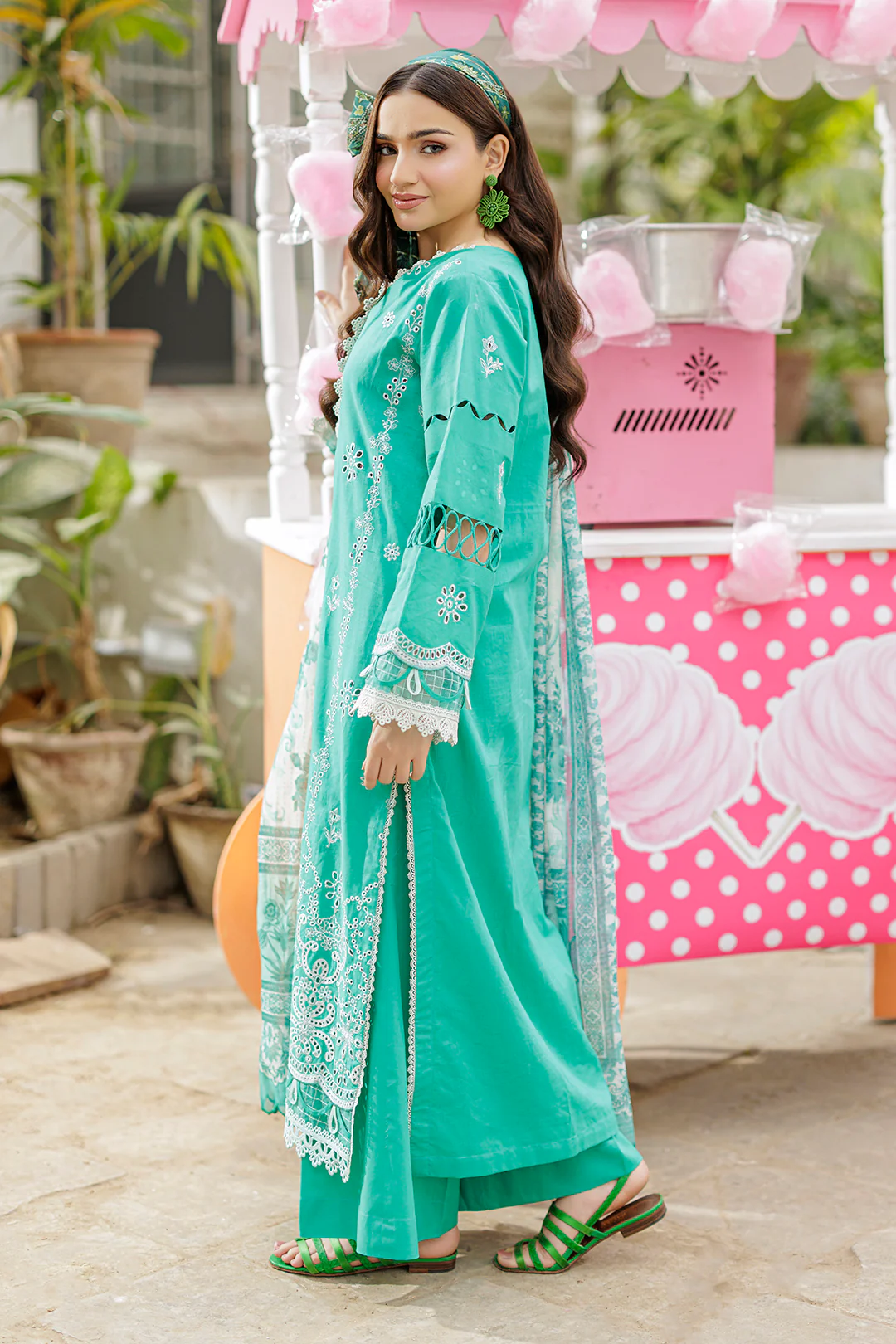 Embroidered Shirt Shalwar Dupatta - 4029 - Image 4