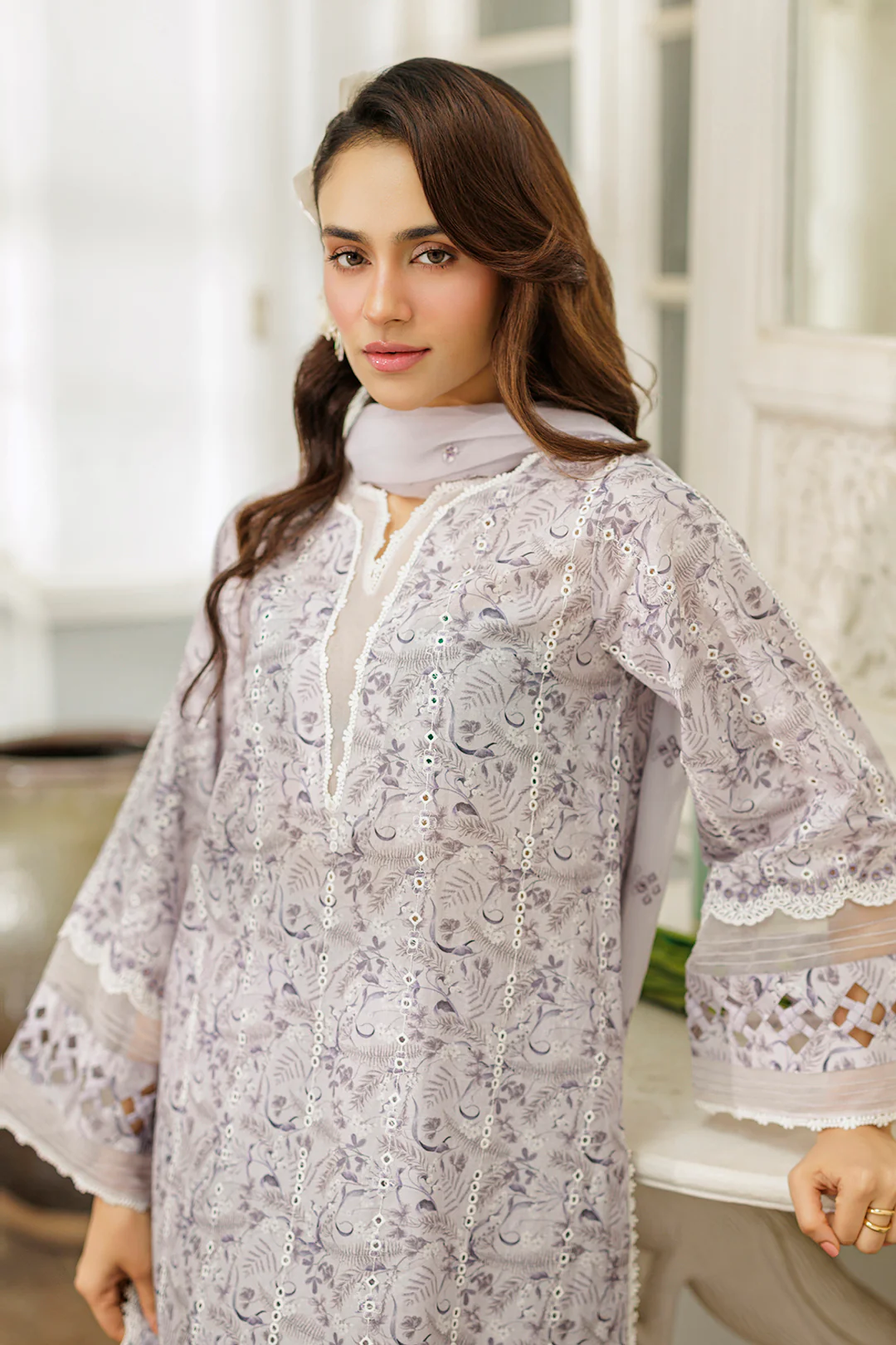 Embroidered Shirt Shalwar Dupatta - 4030 - Image 2