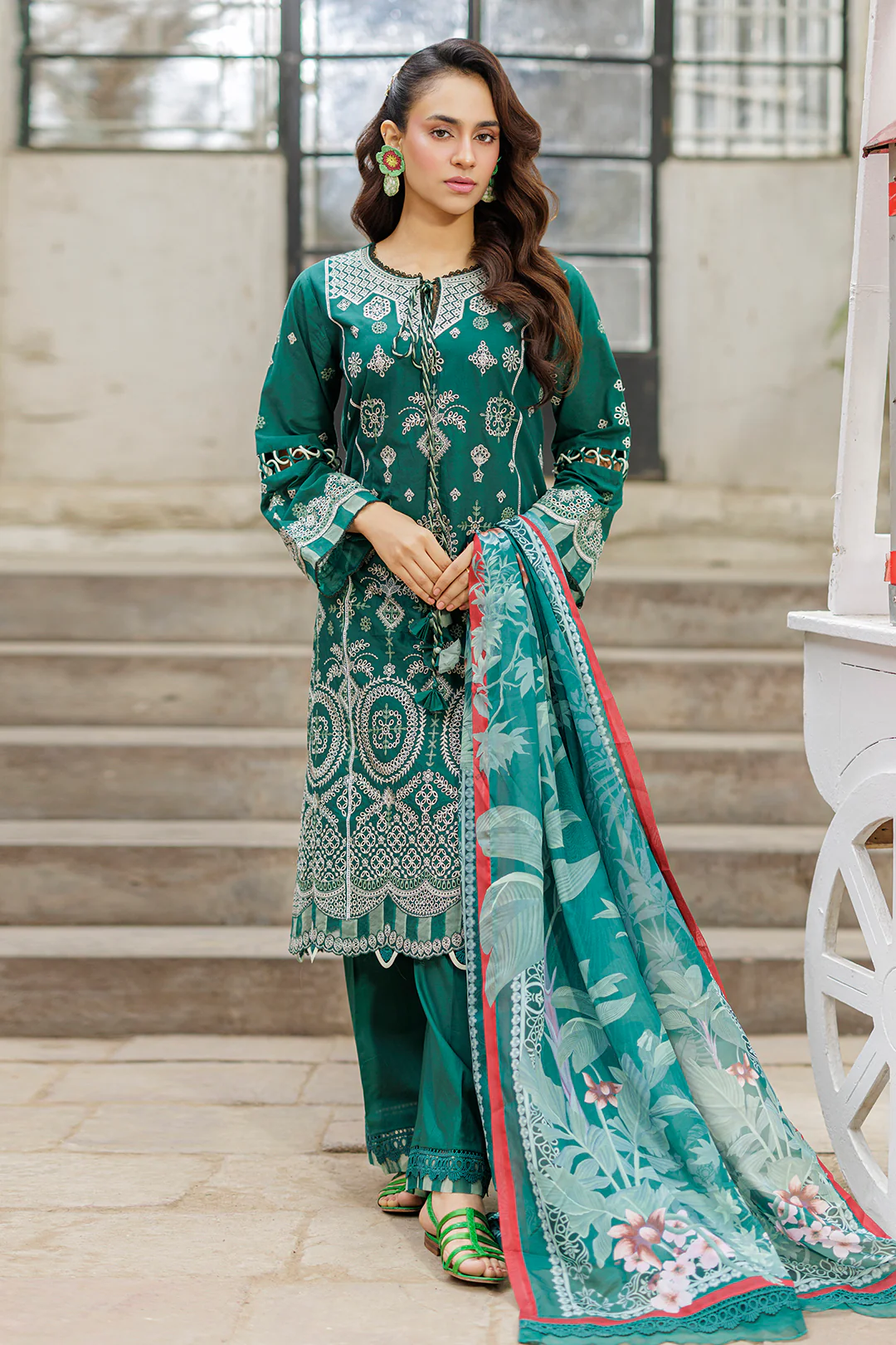Embroidered Shirt Shalwar Dupatta - 4034