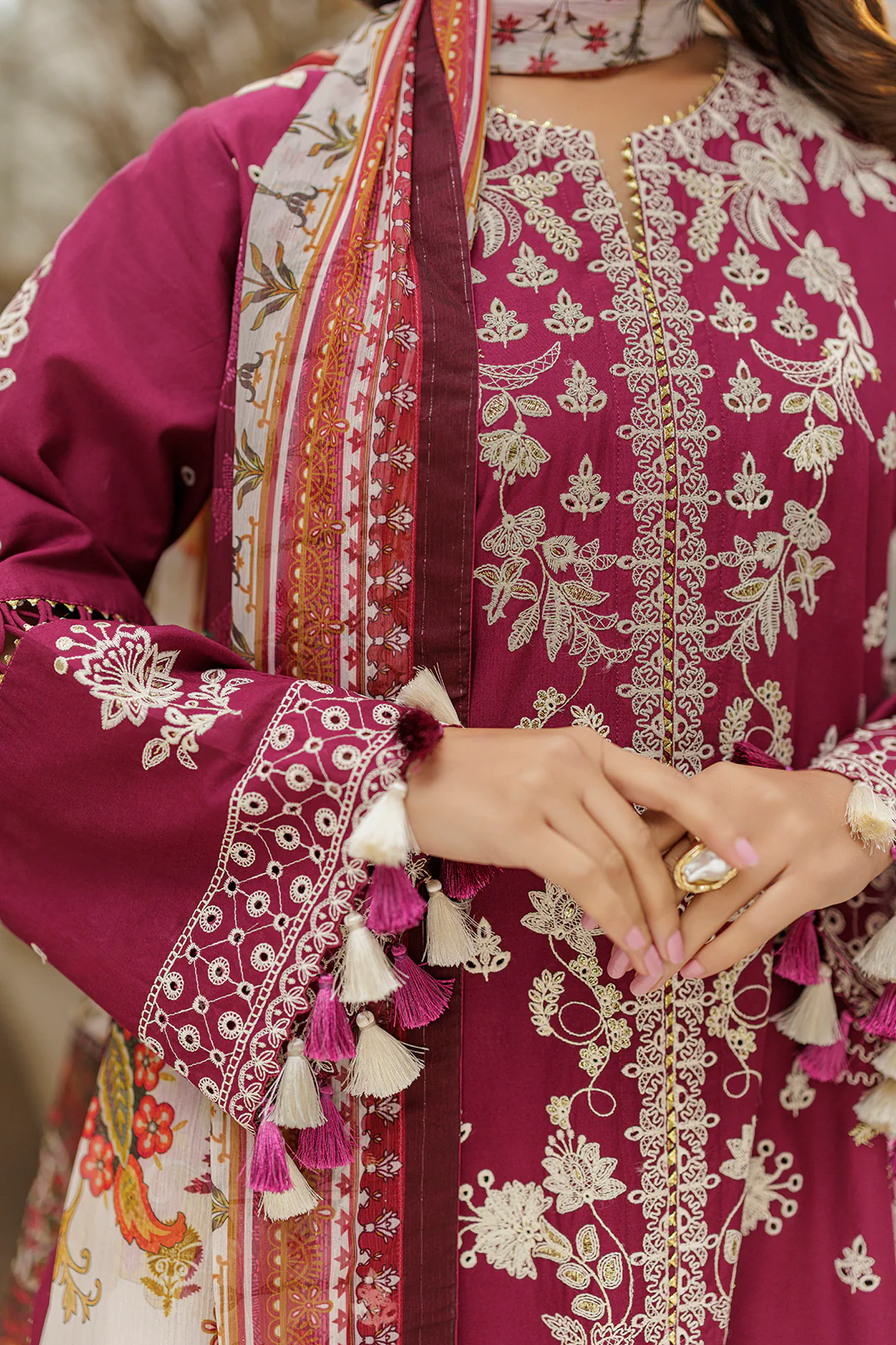 Embroidered Shirt Shalwar Dupatta - 4035 - Image 3