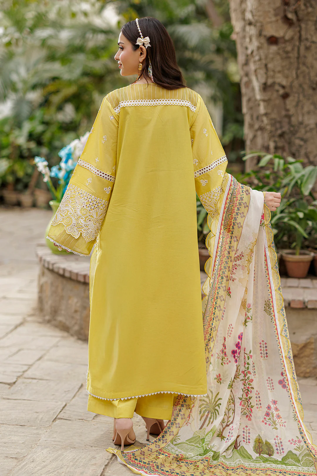 Embroidered Shirt Shalwar Dupatta - 4037 - Image 9