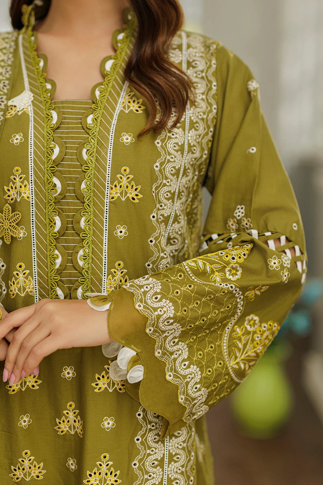 Embroidered Shirt Shalwar Dupatta - 4044 - Image 9