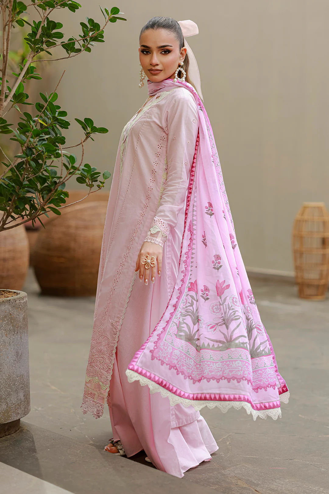 Embroidered Shirt Shalwar Dupatta - 4048 - Image 6