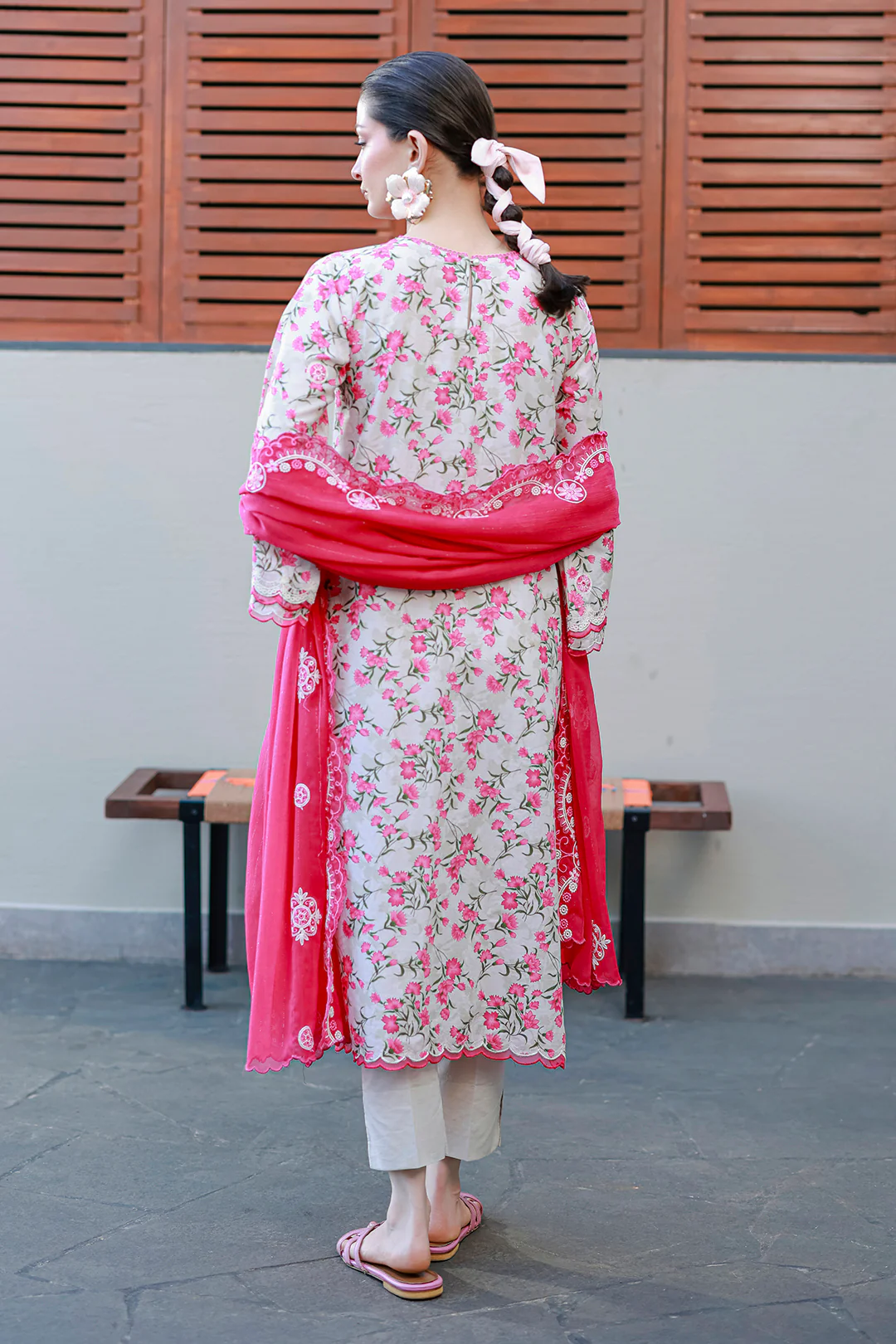 Embroidered Shirt Shalwar Dupatta - 4051 - Image 9