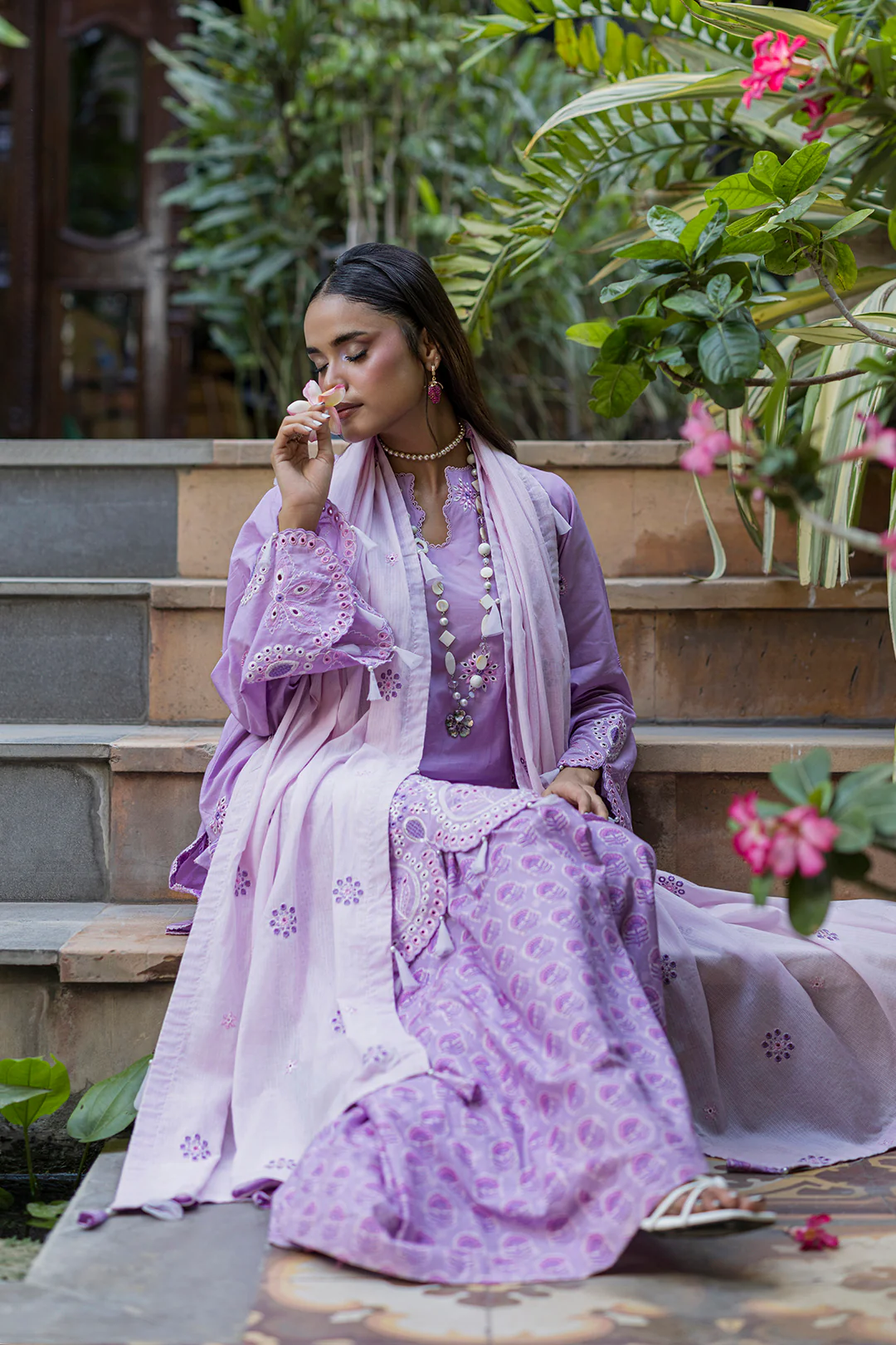 Embroidered Shirt Shalwar Dupatta - 4052 - Image 4