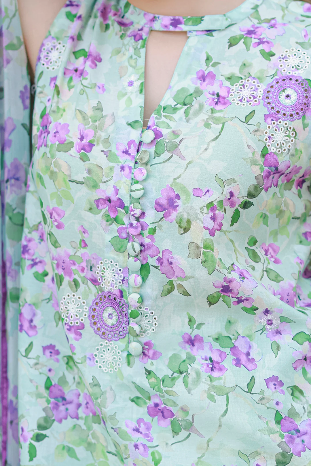 Embroidered Shirt Shalwar Dupatta - 4053 - Image 7