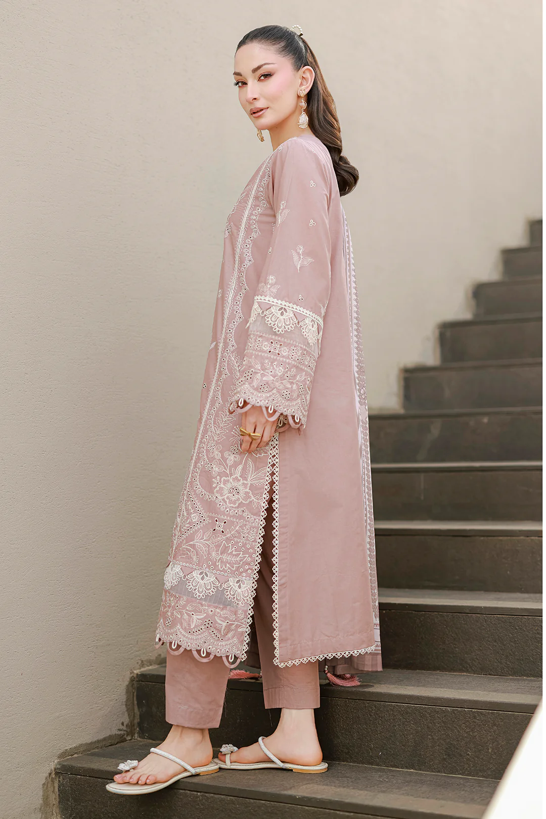 Embroidered Shirt Shalwar Dupatta - 4058 - Image 8