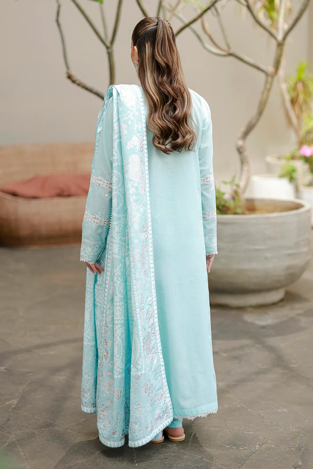 Embroidered Shirt Shalwar Dupatta - 4060 - Image 12