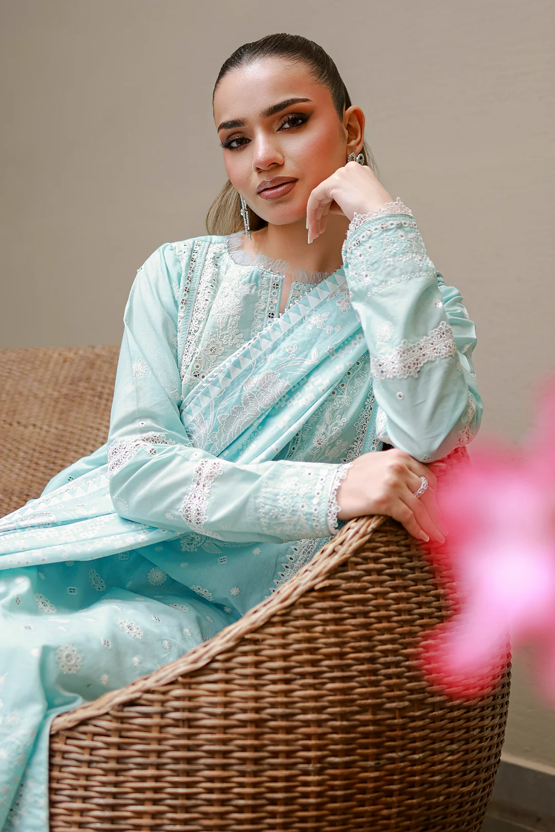 Embroidered Shirt Shalwar Dupatta - 4060 - Image 7