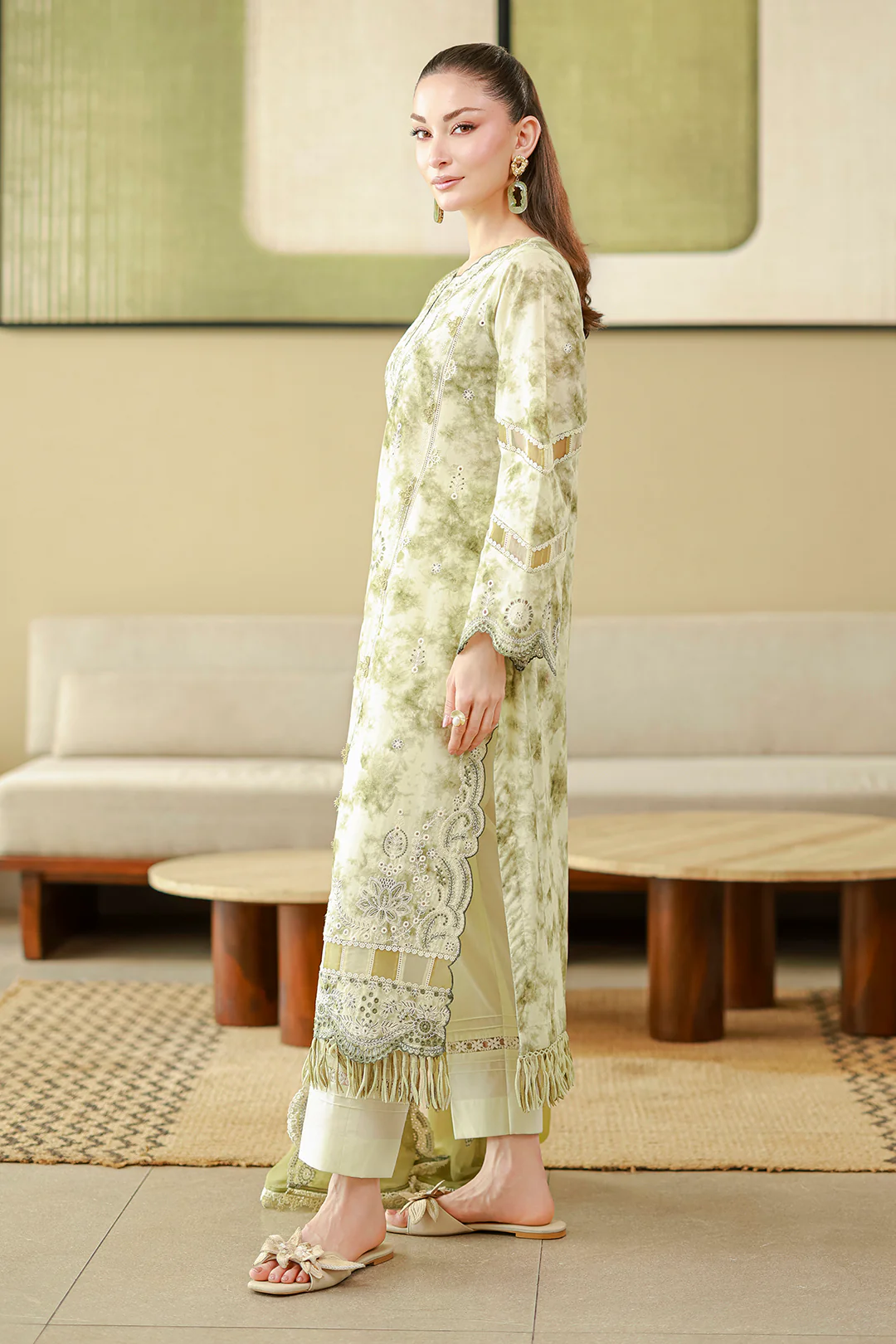 Embroidered Shirt Shalwar Dupatta - 4065 - Image 11