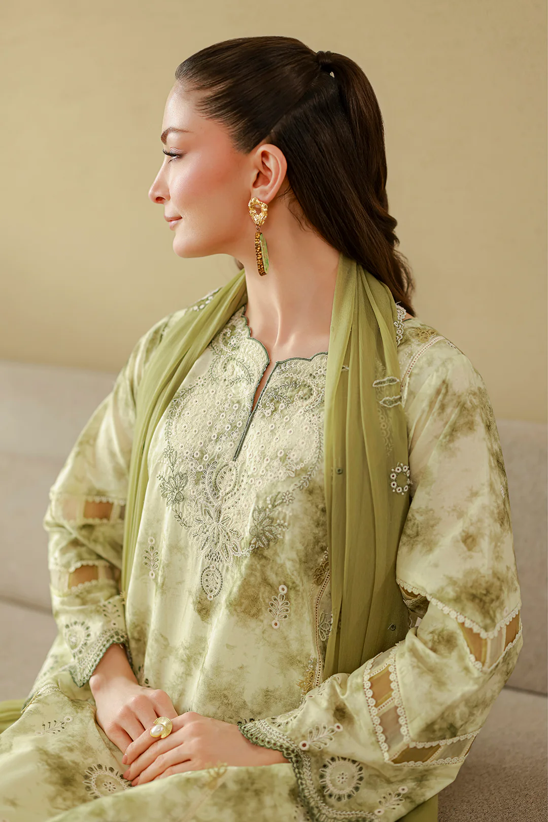 Embroidered Shirt Shalwar Dupatta - 4065 - Image 13