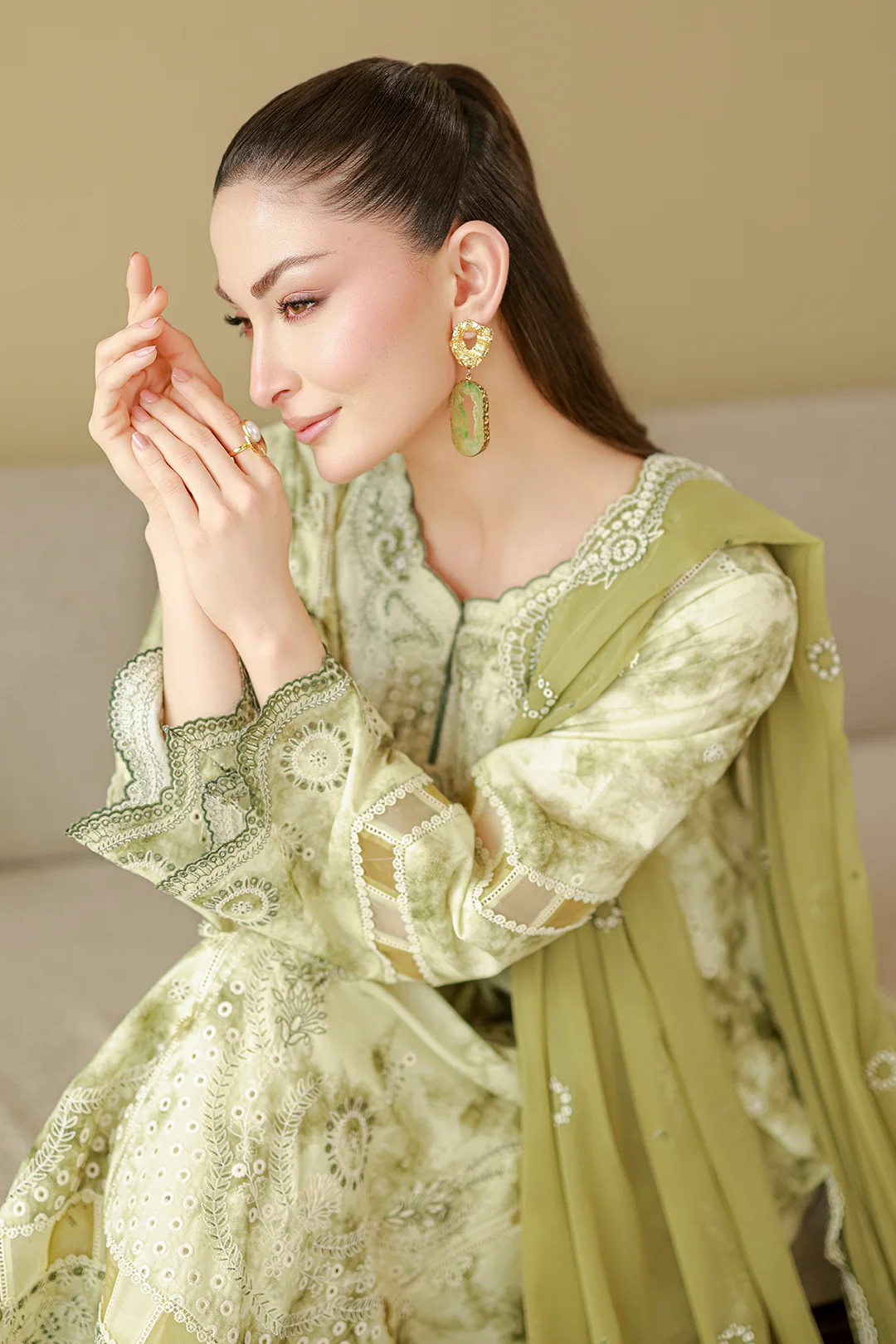 Embroidered Shirt Shalwar Dupatta - 4065 - Image 6