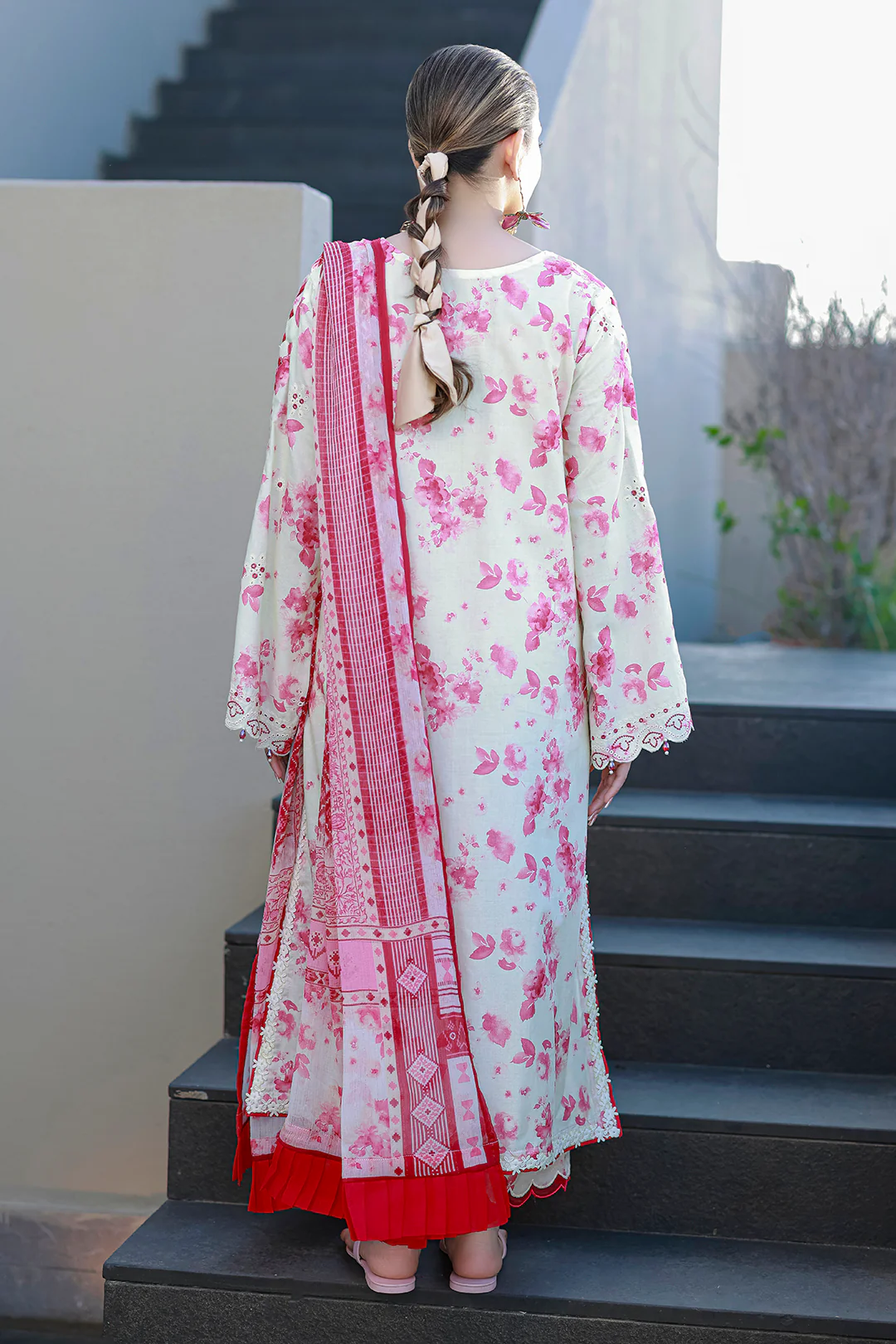 Embroidered Shirt Shalwar Dupatta - 4068 - Image 9