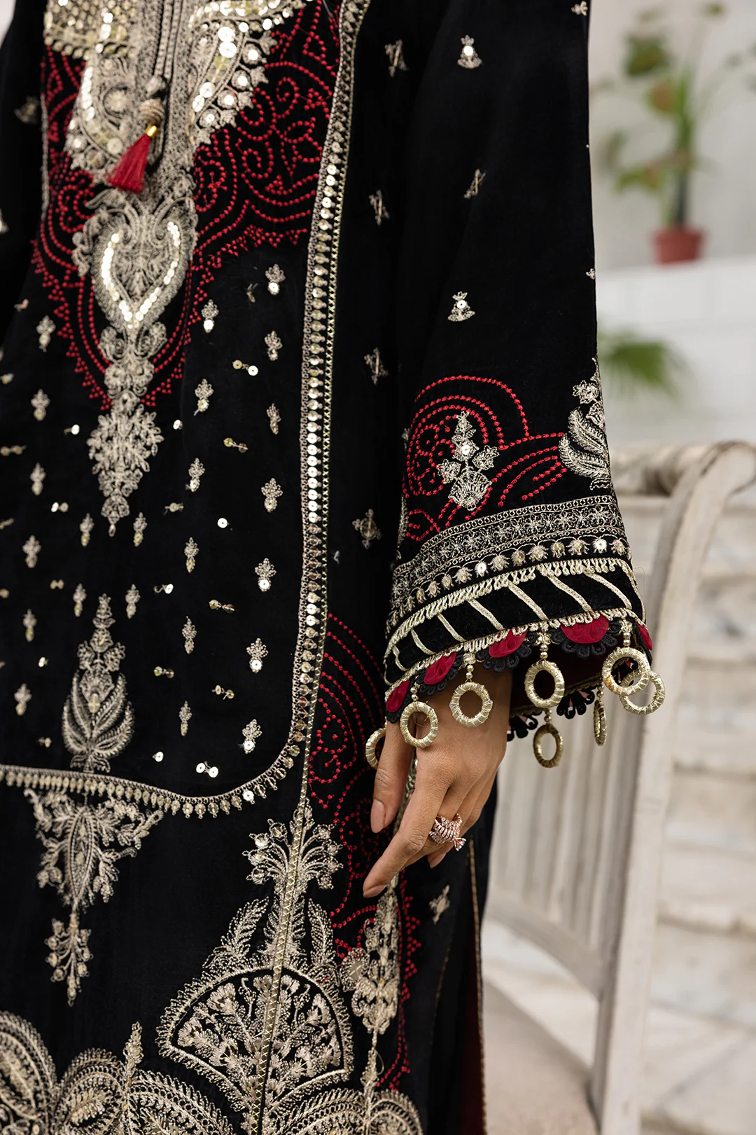 Embroidered Shirt Shalwar Dupatta - 4196 - Image 10
