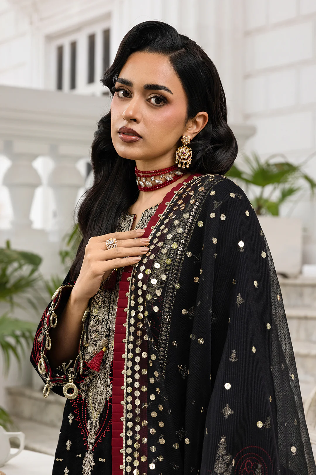 Embroidered Shirt Shalwar Dupatta - 4196 - Image 16