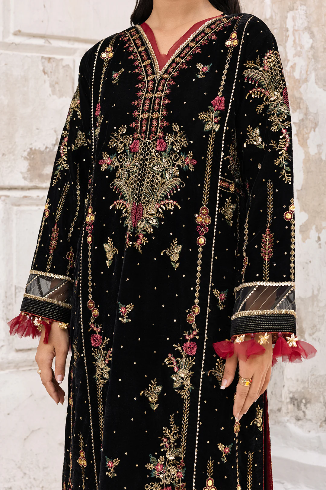 Embroidered Shirt Shalwar Dupatta - 4197 - Image 14