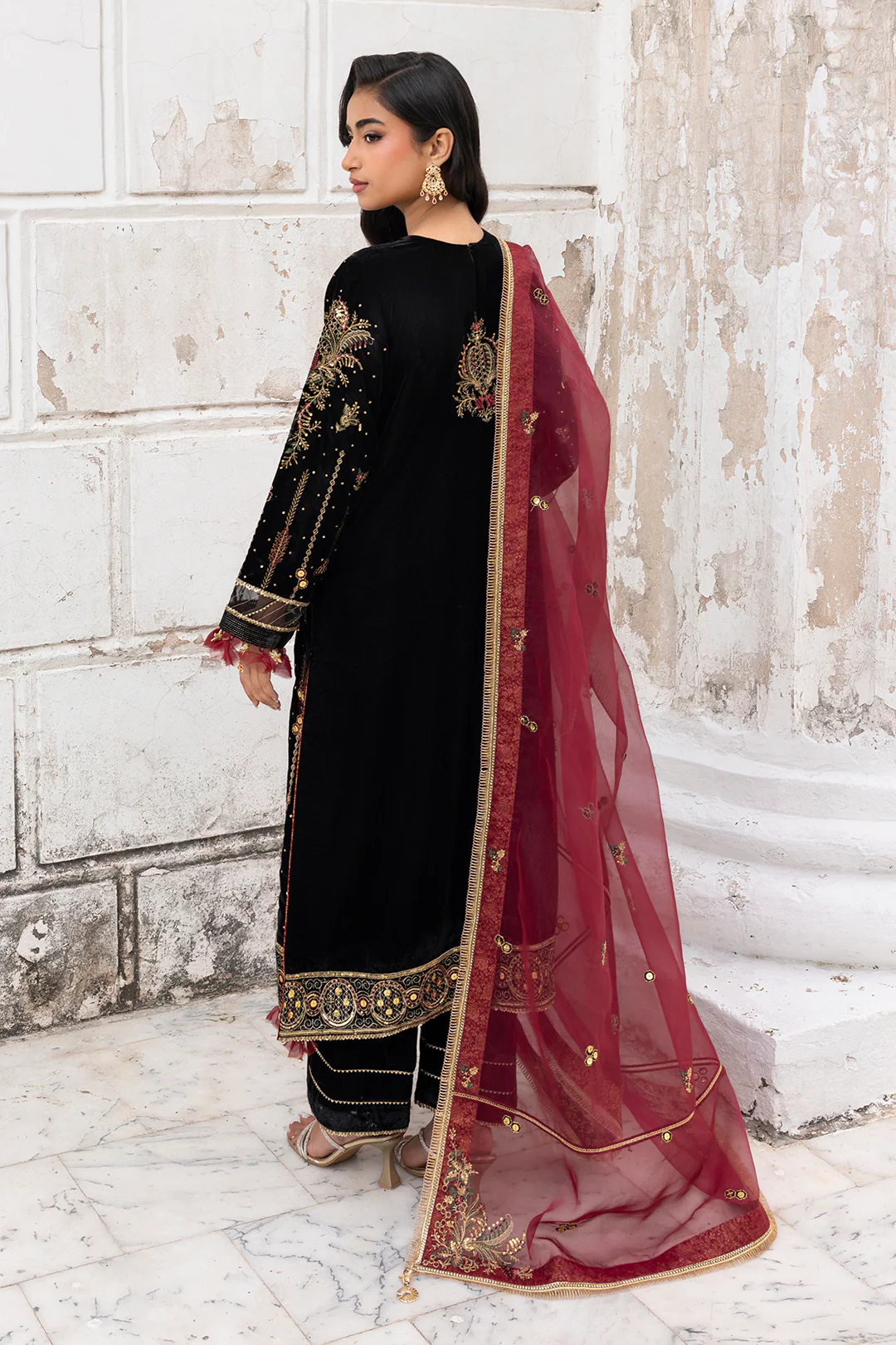 Embroidered Shirt Shalwar Dupatta - 4197 - Image 16