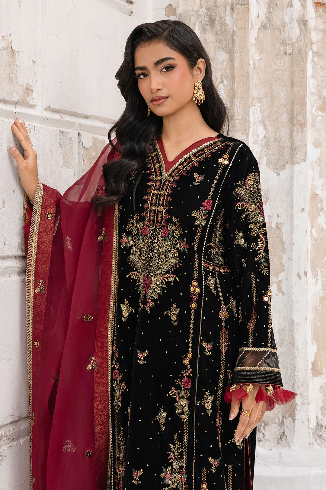 Embroidered Shirt Shalwar Dupatta - 4197 - Image 17