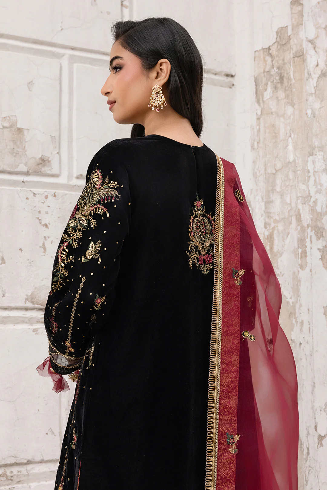 Embroidered Shirt Shalwar Dupatta - 4197 - Image 21