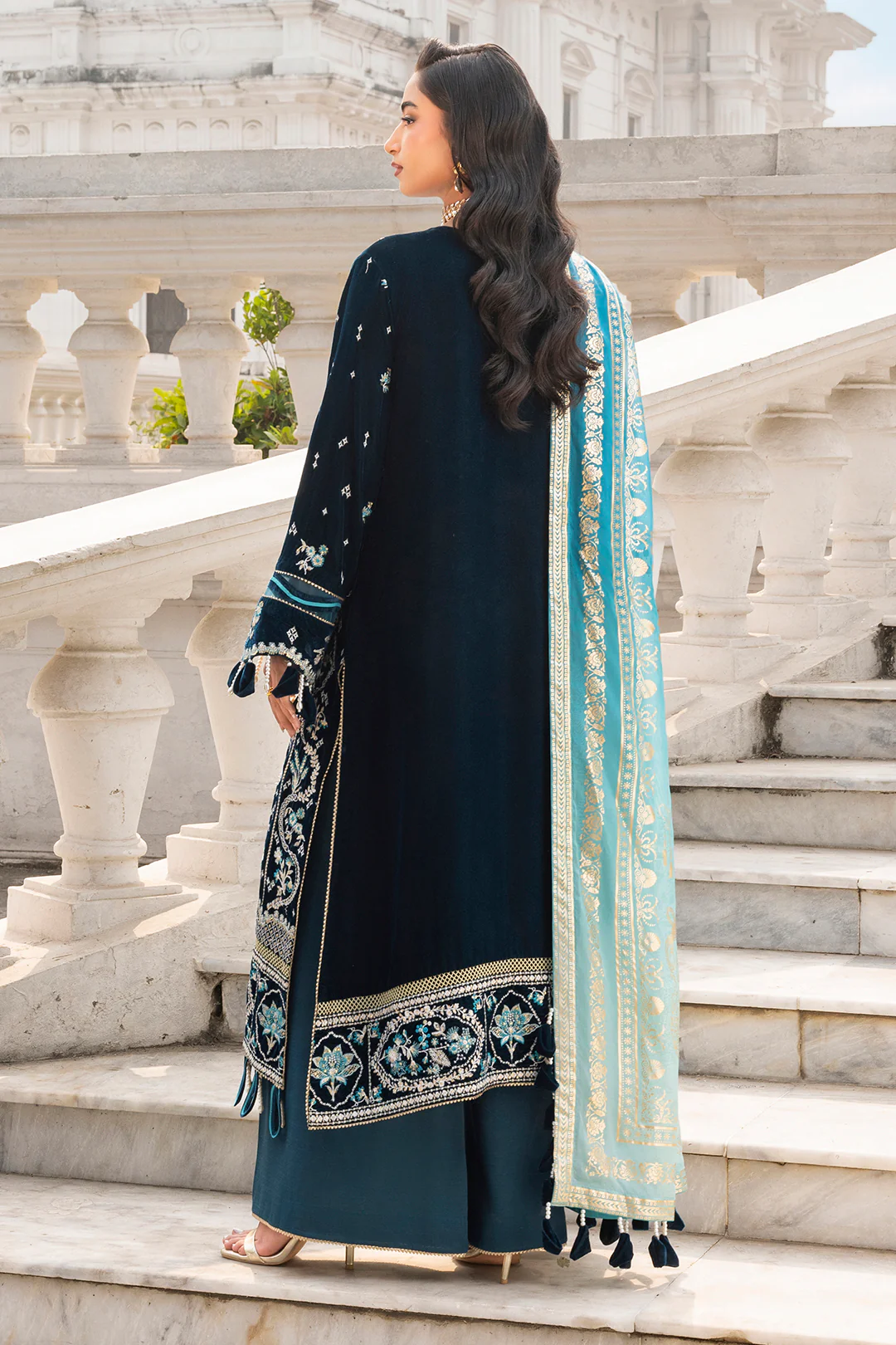 Embroidered Shirt Shalwar Dupatta - 4198 - Image 5