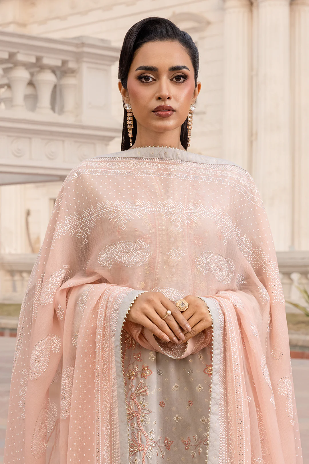Embroidered Shirt Shalwar Dupatta - 4199 - Image 5