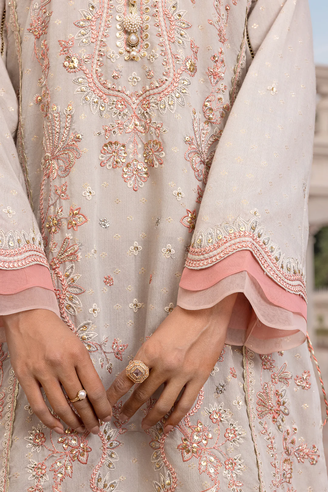 Embroidered Shirt Shalwar Dupatta - 4199 - Image 8