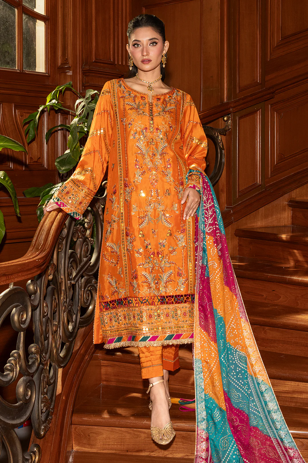 Embroidered Shirt Shalwar Dupatta - 4200 - Image 3