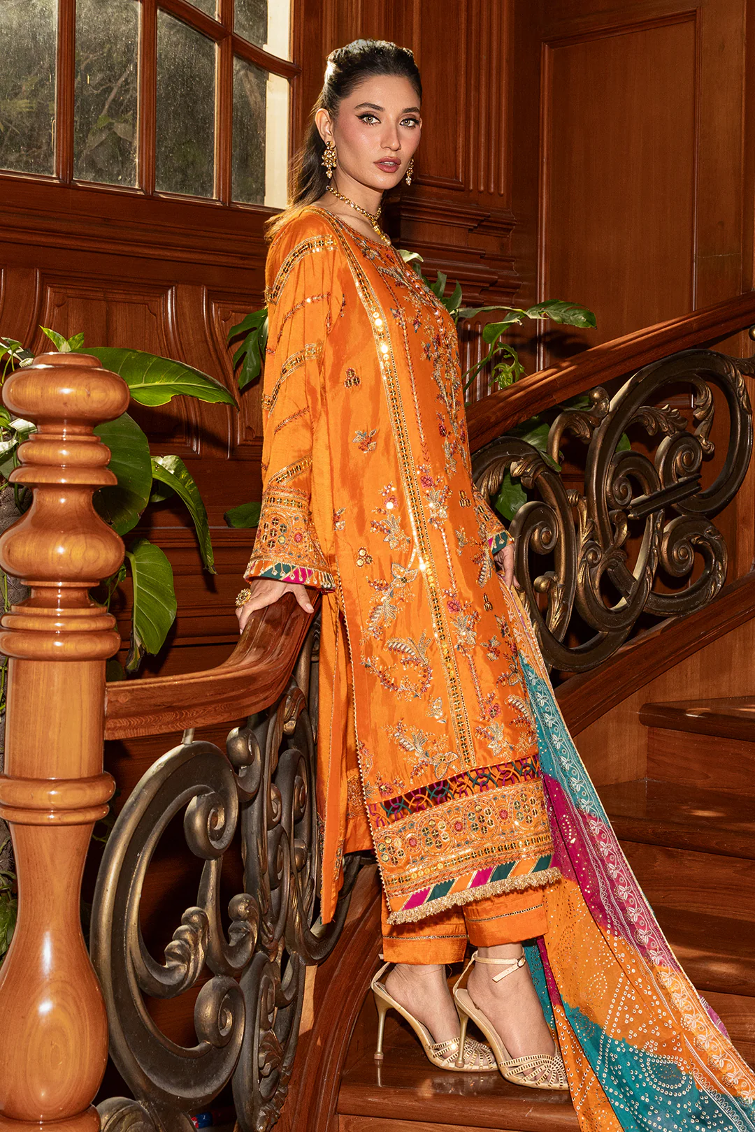 Embroidered Shirt Shalwar Dupatta - 4200 - Image 6