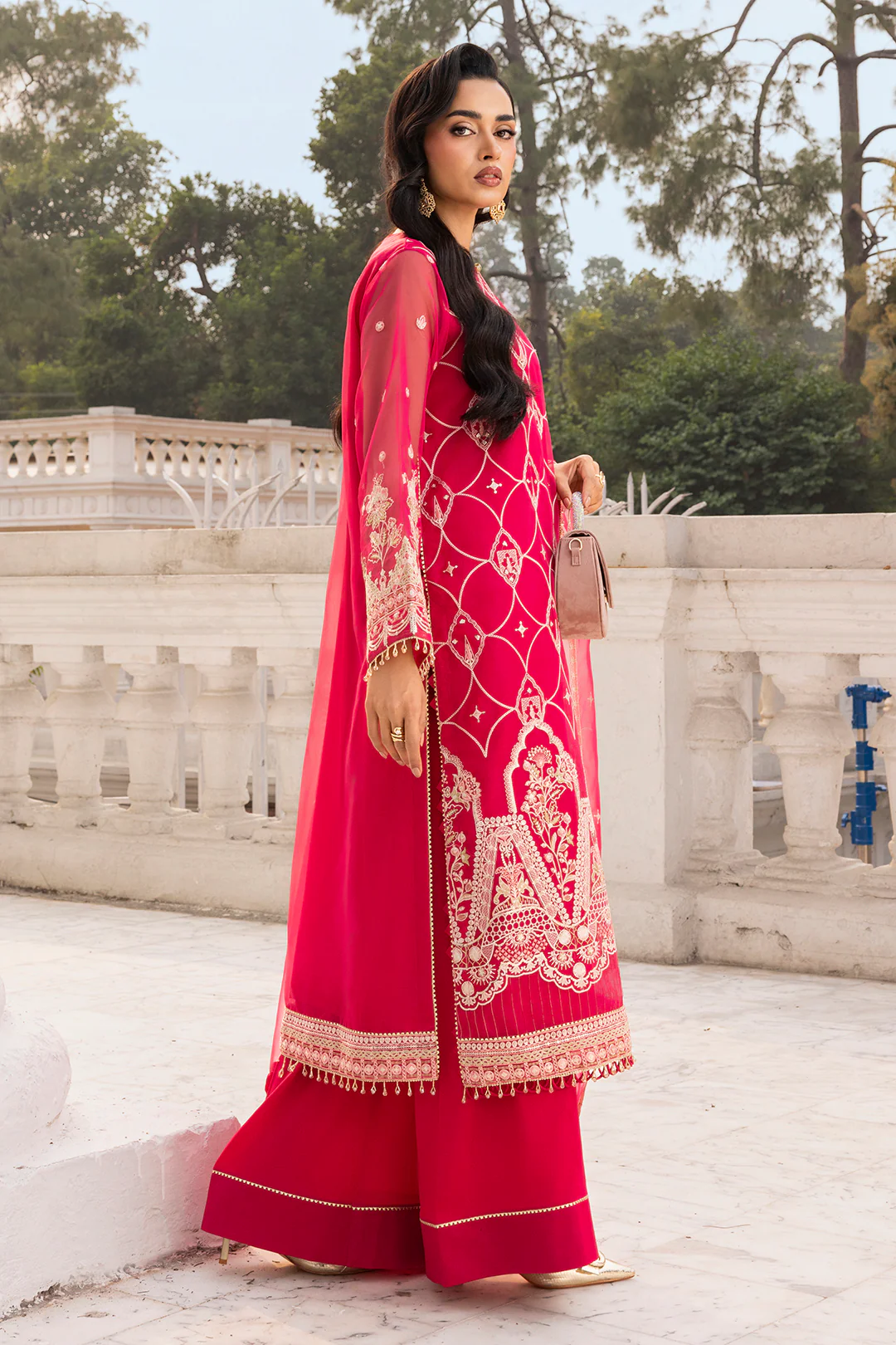 Embroidered Shirt Shalwar Dupatta - 4202 - Image 14