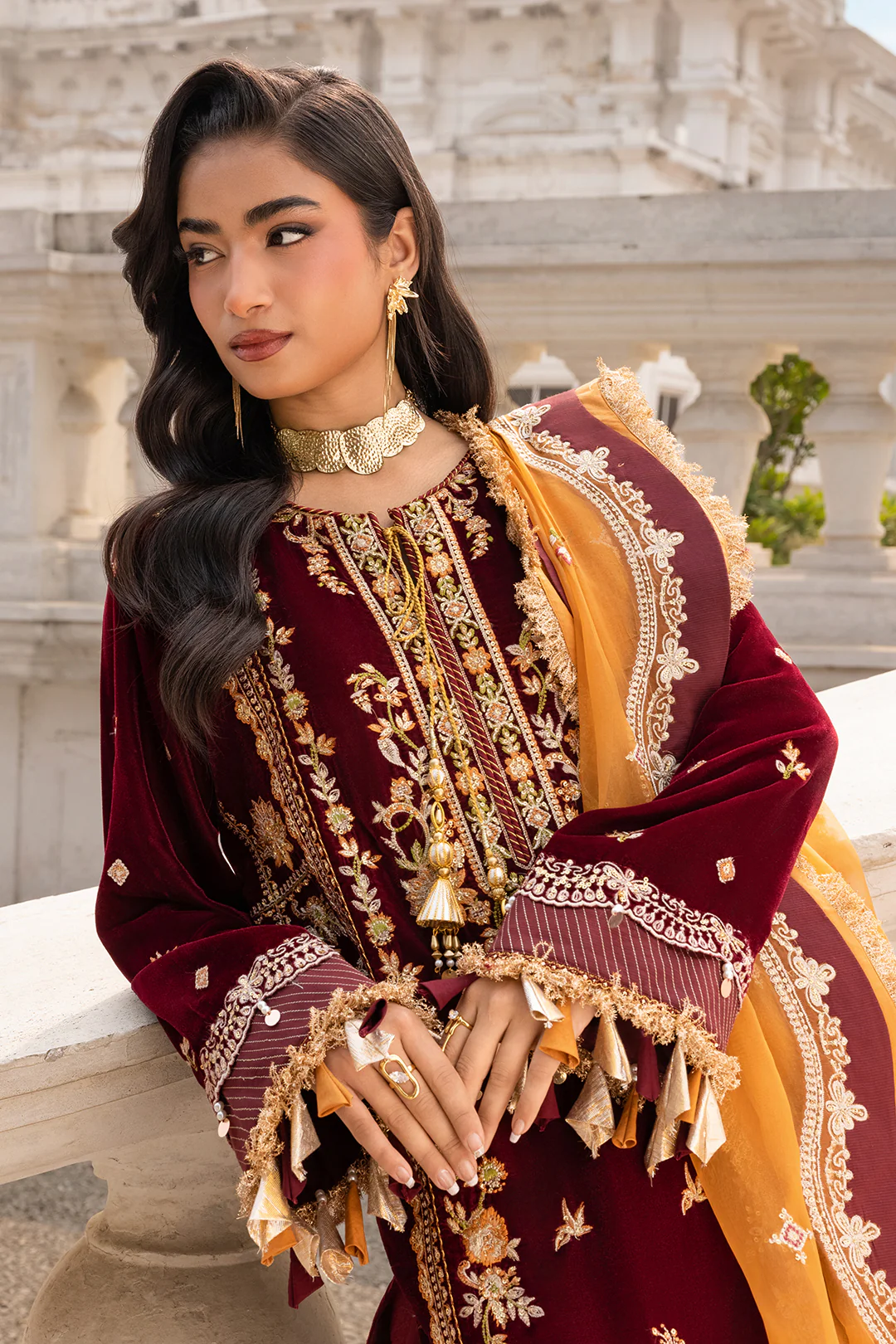 Embroidered Shirt Shalwar Dupatta - 4205 - Image 25