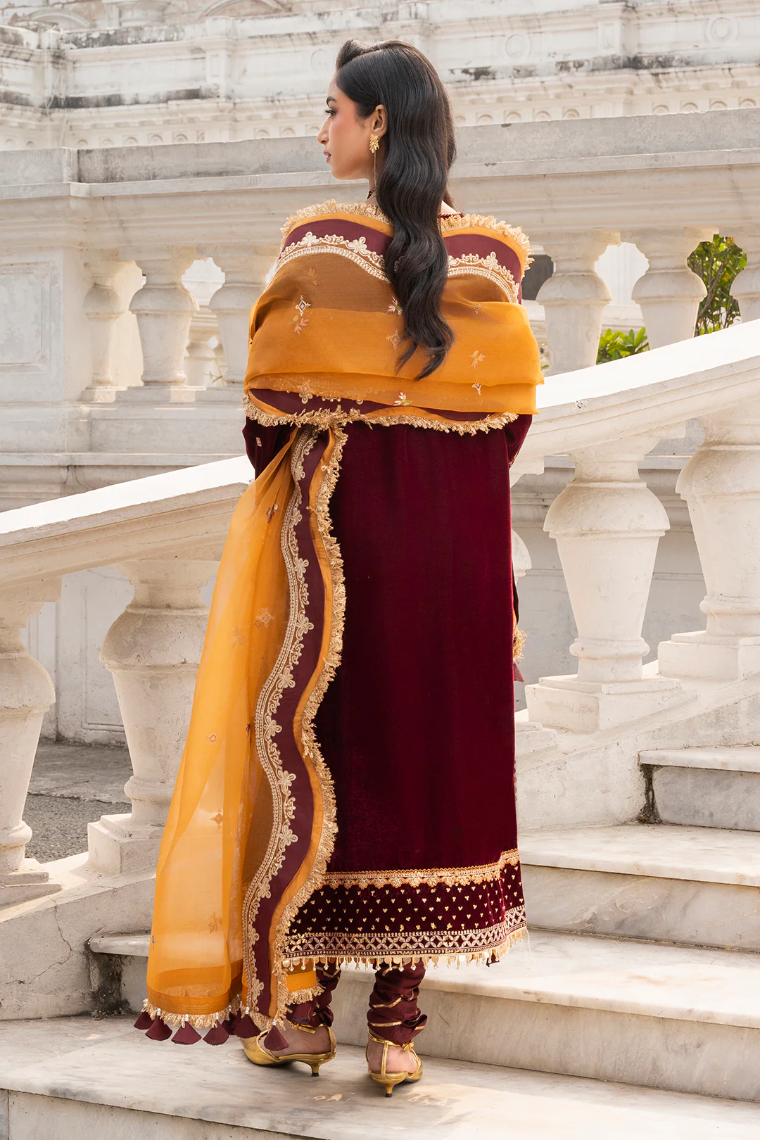 Embroidered Shirt Shalwar Dupatta - 4205 - Image 26