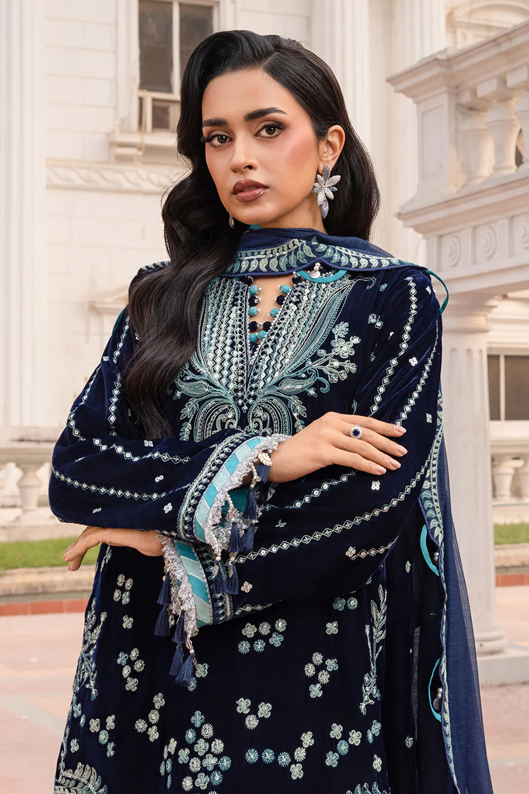 Embroidered Shirt Shalwar Dupatta - 4206 - Image 11