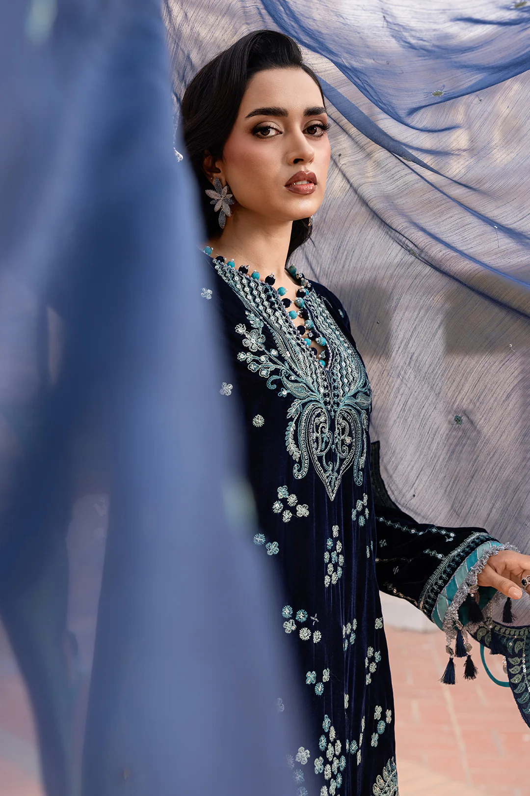 Embroidered Shirt Shalwar Dupatta - 4206 - Image 12