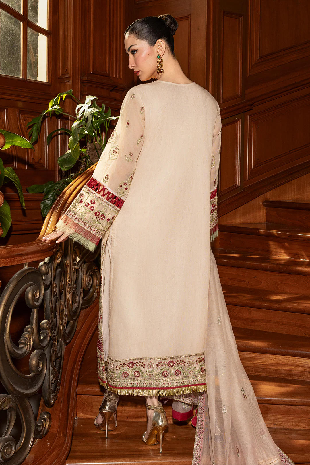 Embroidered Shirt Shalwar Dupatta - 4208 - Image 10